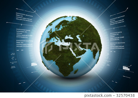 Globe with nature concept 32570438