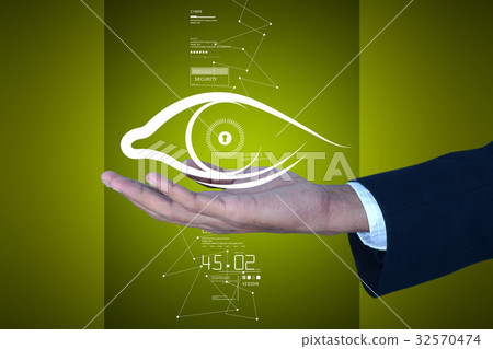 Man Showing human eye 32570474