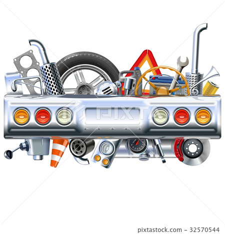 Vector Rear Car Part with Spares 32570544