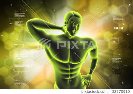 Man with back pain 32570910