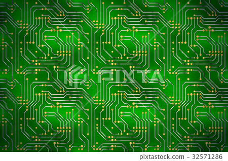 computer microchip with golden contacts on green computer microchip with golden contacts on green 32571286