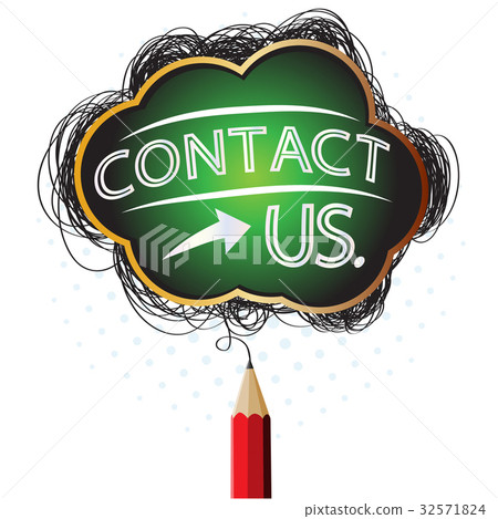 Alphabet Contact us design icons with pencil Alphabet Contact us design icons with pencil 32571824