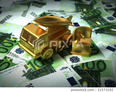 Gold Missile System And Radar On The Euro Money 32573202