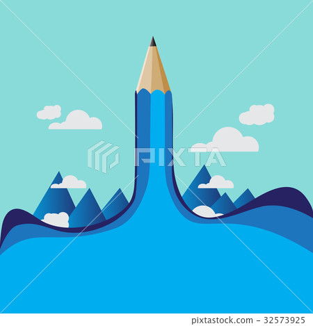 Pencil education designs concept with blank  32573925