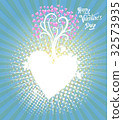 Tree Hearts frame Illustration of a Valentines Day 32573935