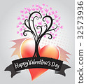 Tree of Hearts Illustration of a Valentines Day 32573936