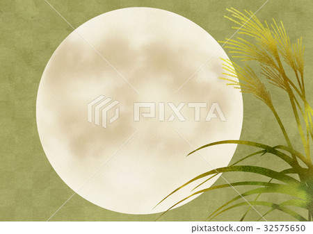 Full Moon and Susuki (Green Screen Wind) 32575650