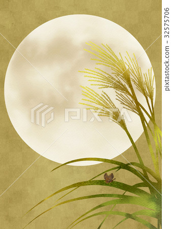 Full Moon and Suzuki Susuki (Golden Screen) 32575706