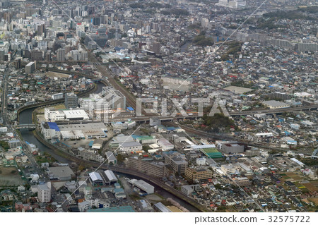 Fujisawa shi Murokuji 2-chome從藤澤站方向在天空之上的空中拍攝 32575722