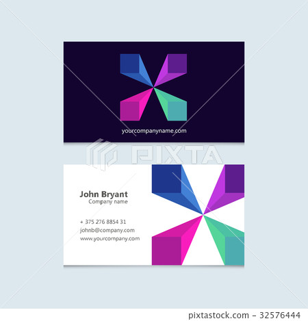 Vector logo with business card Vector logo with business card 32576444