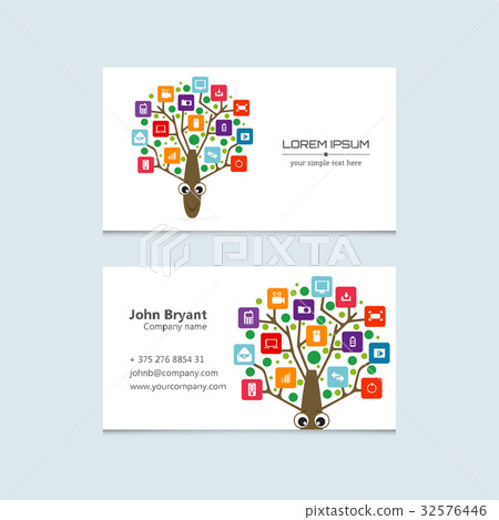 Vector logo with business card Vector logo with business card 32576446