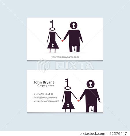 Vector logo with business card 32576447