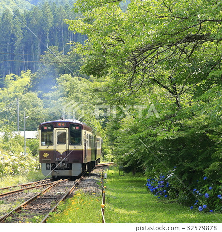 Watase ravine early summer railway 32579878