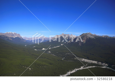 Landscape from the Canadian Rockies, Helicopter Pleasure Flight Landscape from the Canadian Rockies, Helicopter Pleasure Flight 32580218
