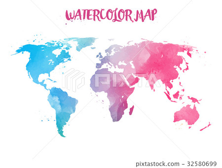 Abstract creative concept vector map of the world Abstract creative concept vector map of the world 32580699