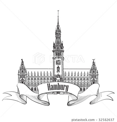 Hamburg landmark Germany Europe german city symbol 32582637