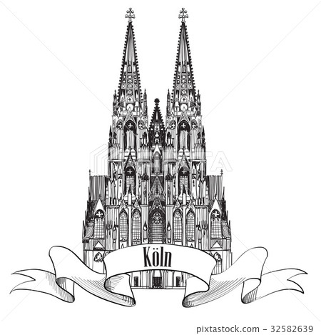 German city Cologne landmark. Travel Germany sign 32582639