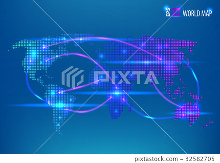 Abstract creative concept vector map of the world 32582705