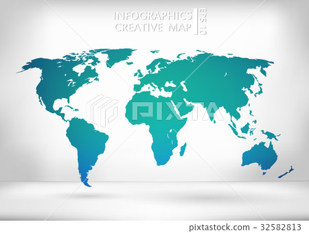 Abstract creative concept vector map of the world 32582813