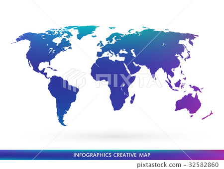 Abstract creative concept vector map of the world Abstract creative concept vector map of the world 32582860