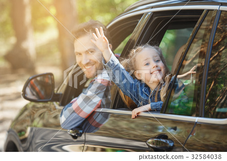 Travel by car family trip together vacation 32584038