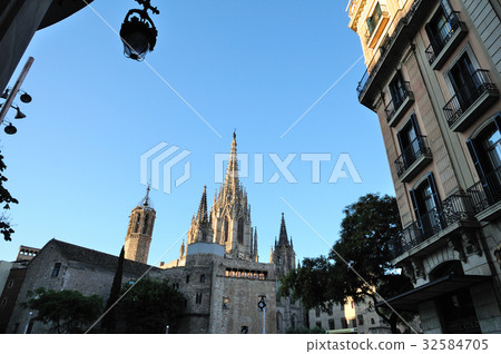 Cathedral of Santa Eulalia in Barcelona, Spain 32584705