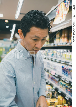 超級市場 超市 男人 32586600