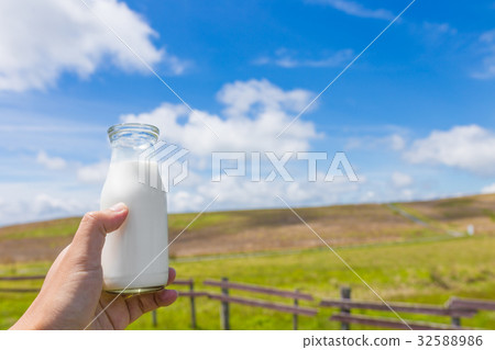 Milk and blue sky Milk and blue sky 32588986