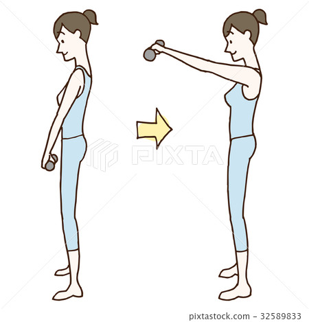 Front raises - Stock Illustration [32589833] - PIXTA
