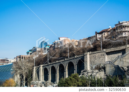 Tbilisi old town, view to Presidential Palace Tbilisi old town, view to Presidential Palace 32590630