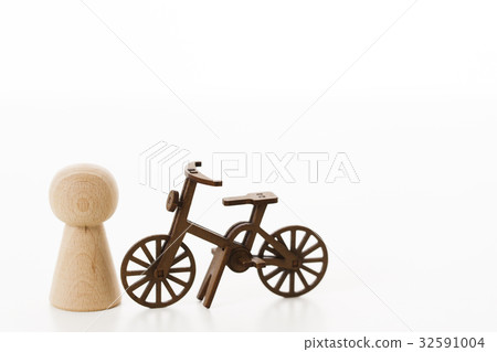 自行車騎自行車玩偶白背 自行車騎自行車玩偶白背 32591004