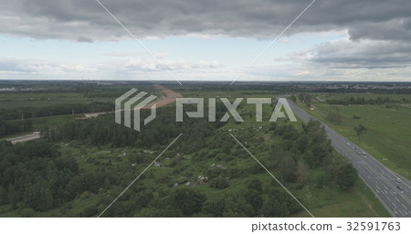 Aerial photo of higway in Saint Petersburg summer Aerial photo of higway in Saint Petersburg summer 32591763
