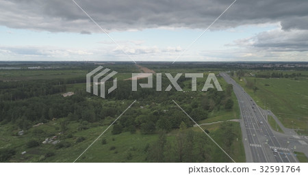 Aerial photo of higway in Saint Petersburg summer Aerial photo of higway in Saint Petersburg summer 32591764