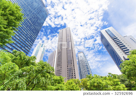 High-rise building in the office area and green 32592696