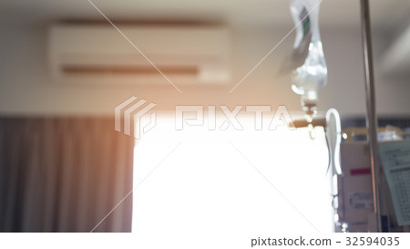 blurred image, Infusion IV drip saline solution 32594035