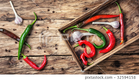 chili hot peppers 32594158