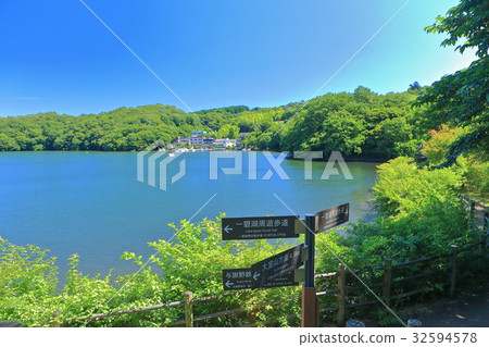 One lake under sunny weather One lake under sunny weather 32594578