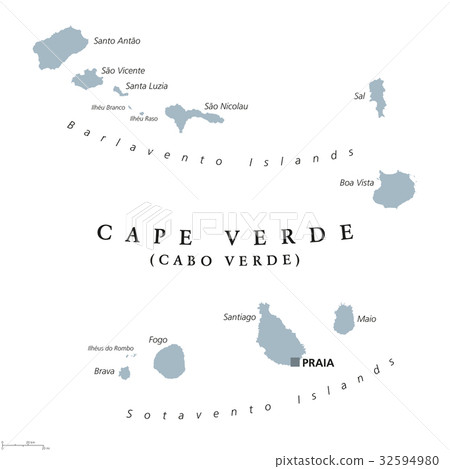 Cape Verde political map 32594980