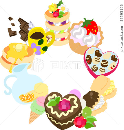 Lease made with various sweets Lease made with various sweets 32595196