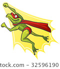Cartoon Frog Superhero 32596190