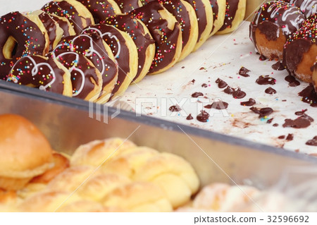 Donuts on street road 32596692