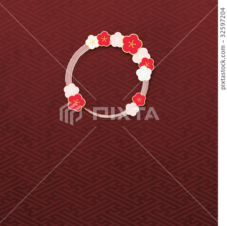 梅花環（背景材料）_ sairei形狀a 32597204