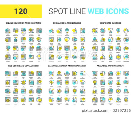 Spot Line Web Icons - Stock Illustration [32597236] - PIXTA