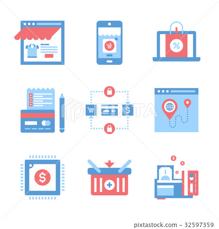 Ecommerce icon concept 32597359