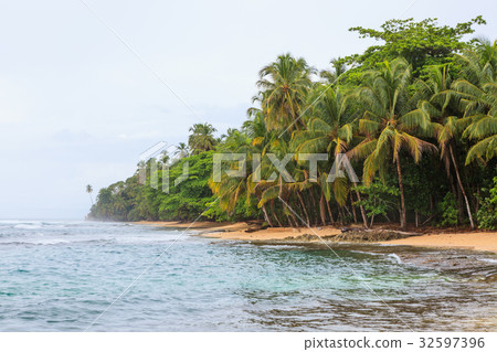 Tropical paradise beach Costa Rica Tropical paradise beach Costa Rica 32597396