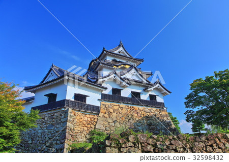 Hikone castle tower and oar 32598432