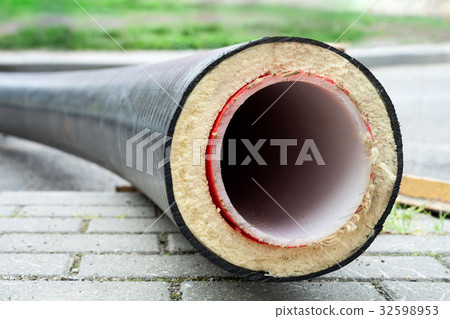 Insulation. Pipe with Heat Insulation closeup Insulation. Pipe with Heat Insulation closeup 32598953