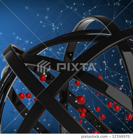 3d sphere of multicolored rings in cloud from 3d sphere of multicolored rings in cloud from 32598970