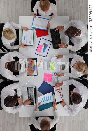 Business people work with statistics 32599102
