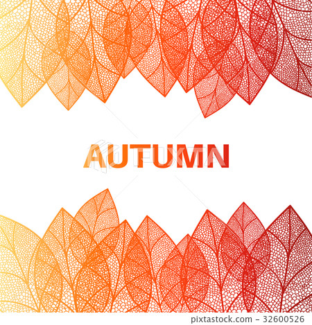 Autumn leaves seamless background 32600526